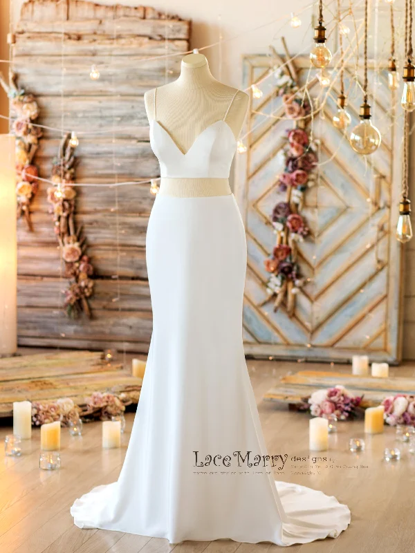 Beach Style Sexy and Plain Wedding Dress