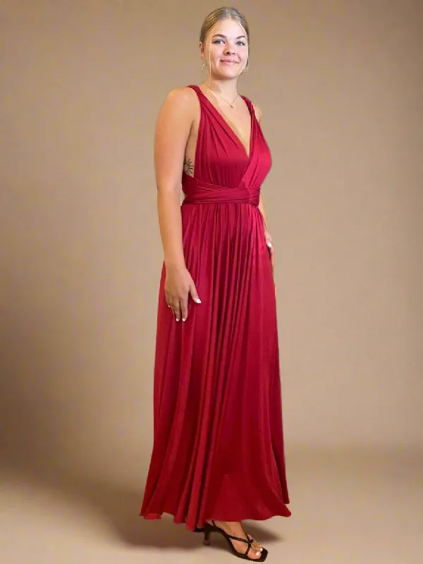 Brick Red Convertible Infinity bridesmaid dress Express NZ wide