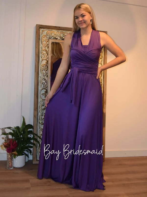 Cadbury Purple Convertible Infinity bridesmaid dress Express NZ wide