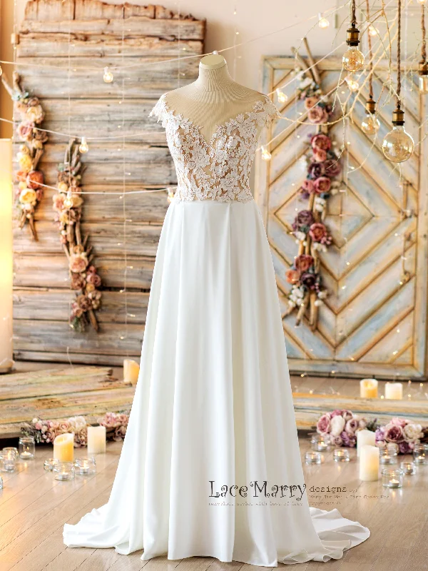 Enchanting Bridal Separate Set with Luxury Crepe Skirt