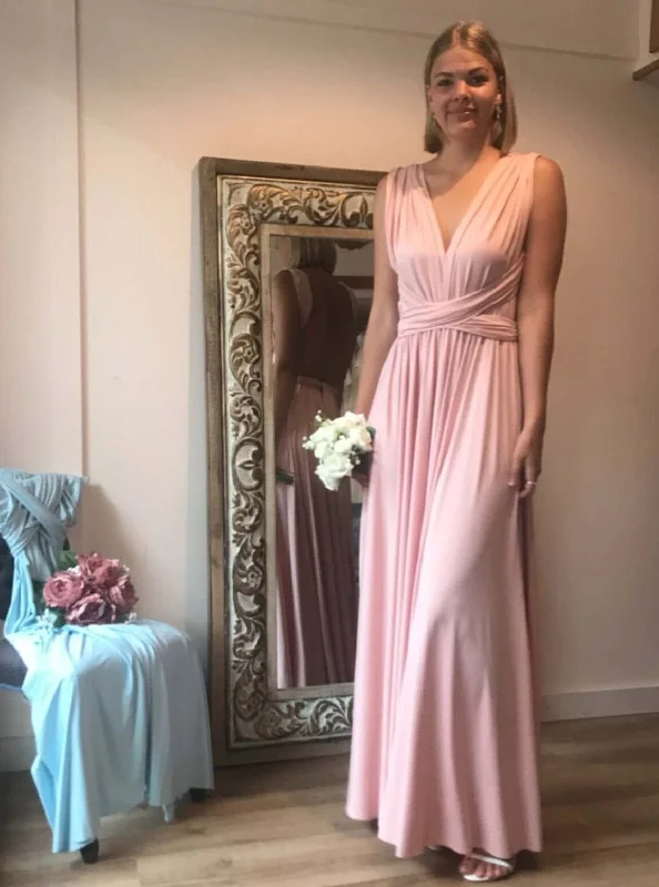 Nude Pink Convertible Infinity bridesmaid dress Express NZ wide