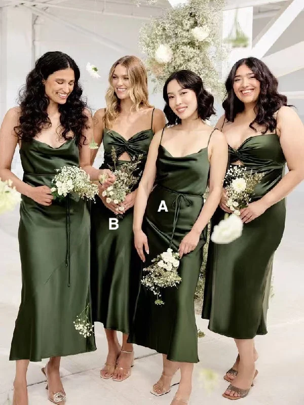 Olive Green Bridesmaid Dresses for Wedding Party