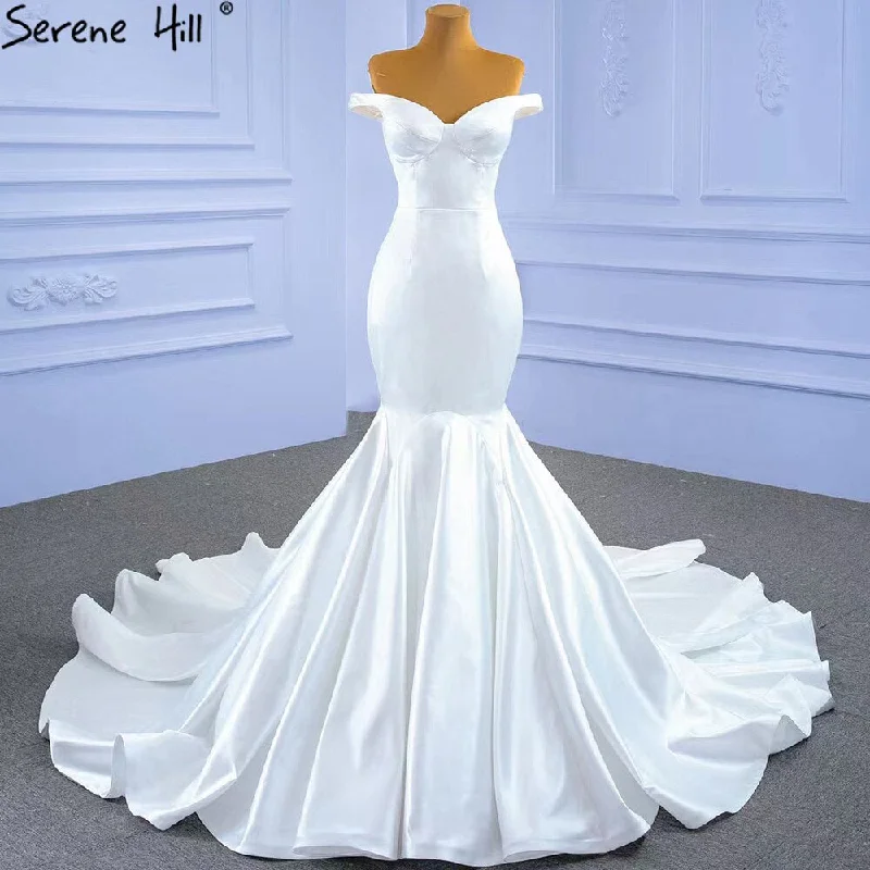 Serene Hill White Mermaid Simple Wedding Dresses 2024 Elegant Sexy Sweetheart Bride Gowns HM67299 Custom Made