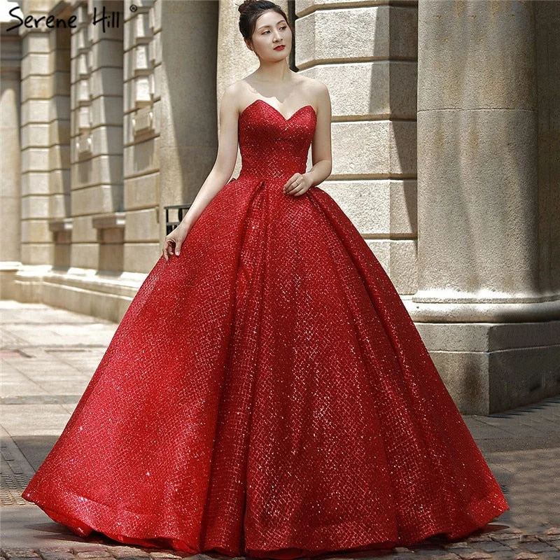 Sleeveless Princess Wedding Dresses Sequined High-end Off Shoulder Bridal Gown