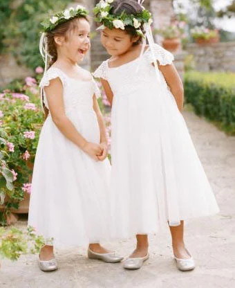 Tea Length Boho Flower Girl Dresses for Wedding Party