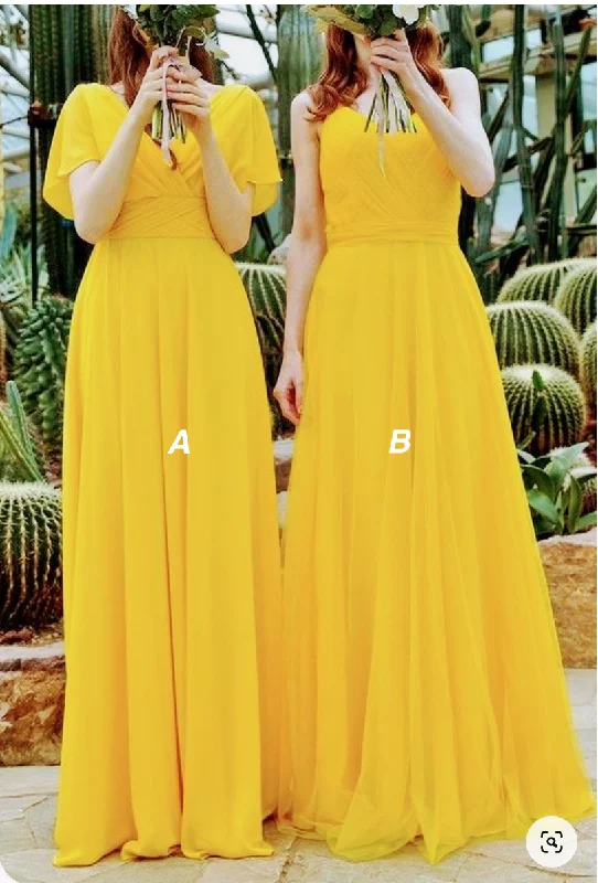 Yellow Bridesmaid Dresses for Wedding Party