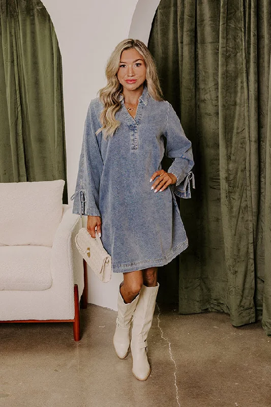 Casual Cue Denim Mini Dress