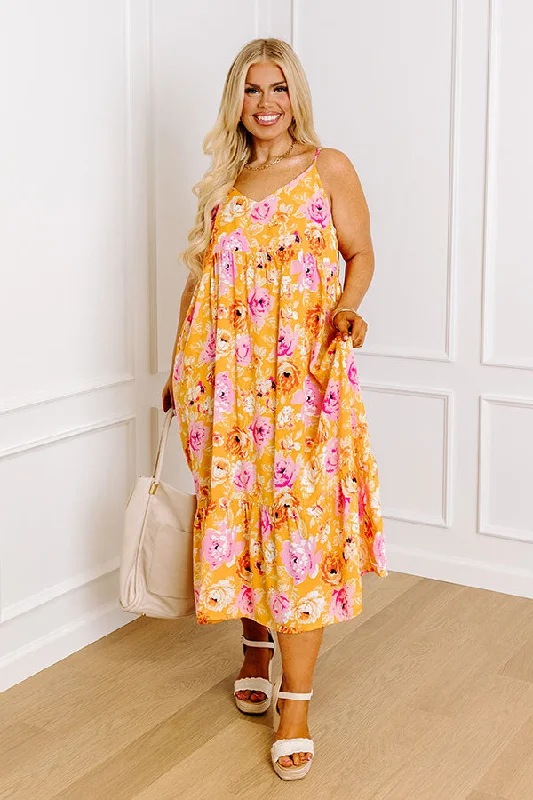 Friendly Smiles Floral Midi Curves