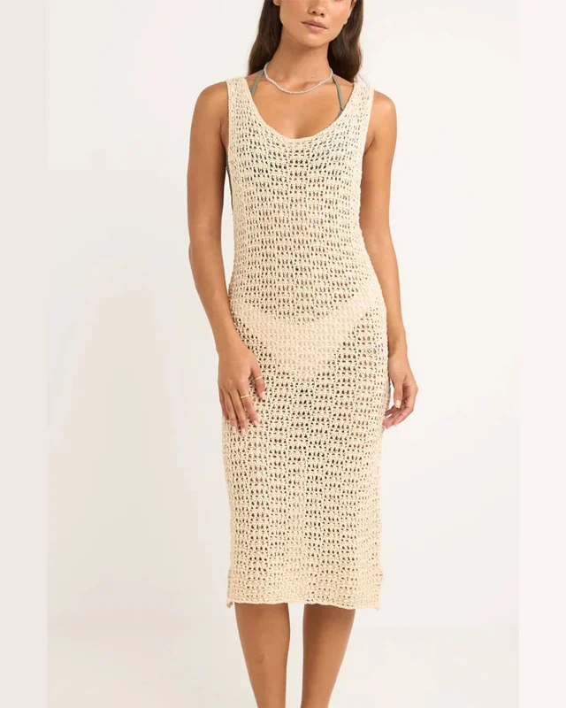 Marketta Knit Scoop Neck Midi Dress