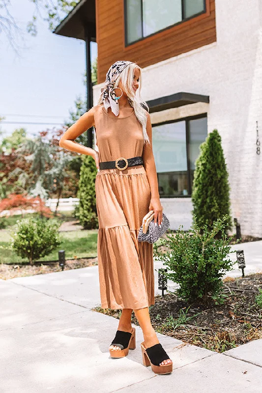 Mindfulness Midi Dress In Mocha