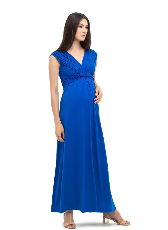 Papaver Maternity & Nursing Maxi Dress - Blue Sapphire