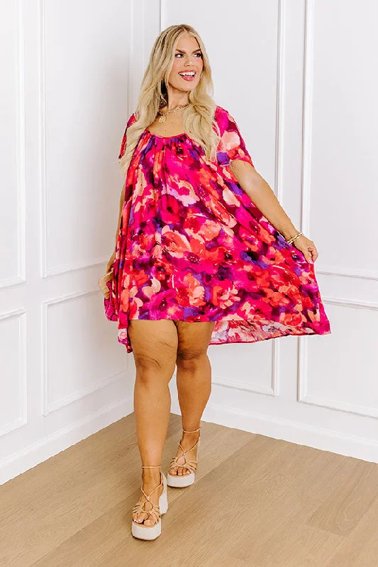 Southern Flair Floral Mini Dress Curves