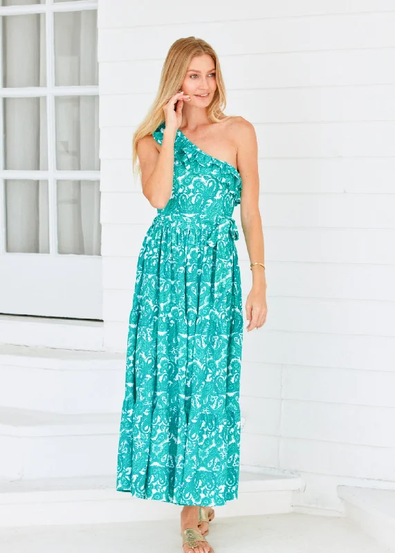 St. Pete One Shoulder Maxi Dress