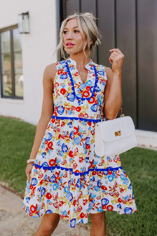 Sunshine And Flowers Mini Dress