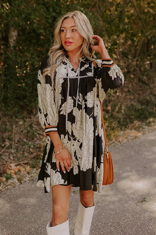 Vineyard Stroll Floral Mini Dress