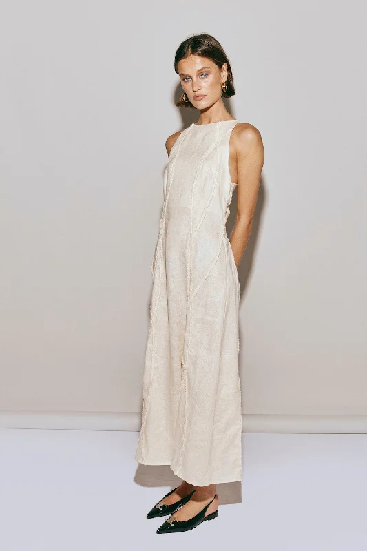 Ana Linen Maxi Dress Wave