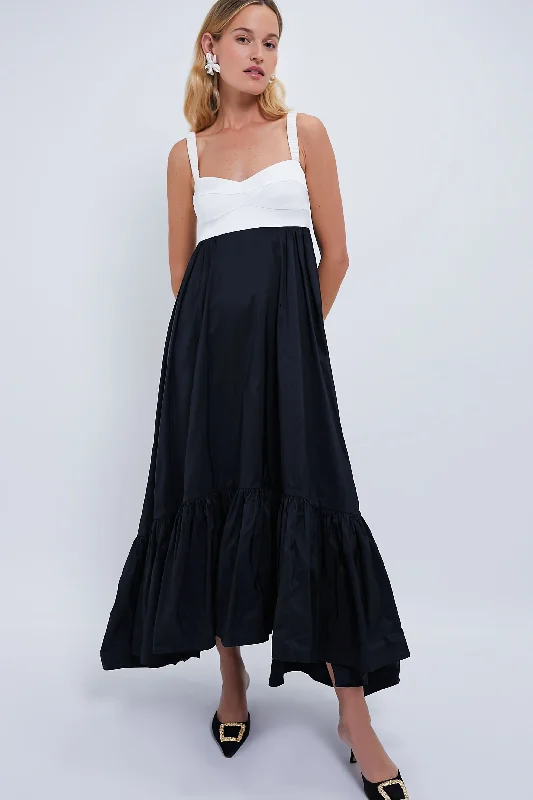 Black and White Snowdrop Maxi Dress