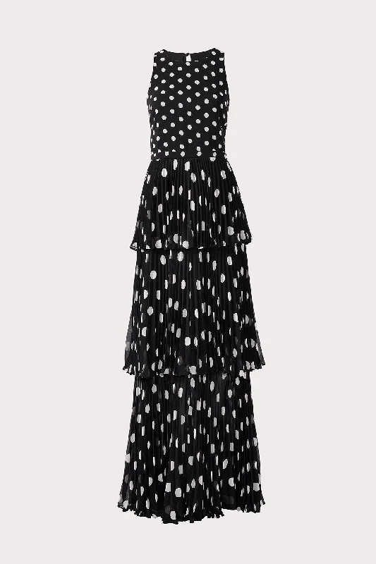 Emiliana Pleated Polkadot Maxi