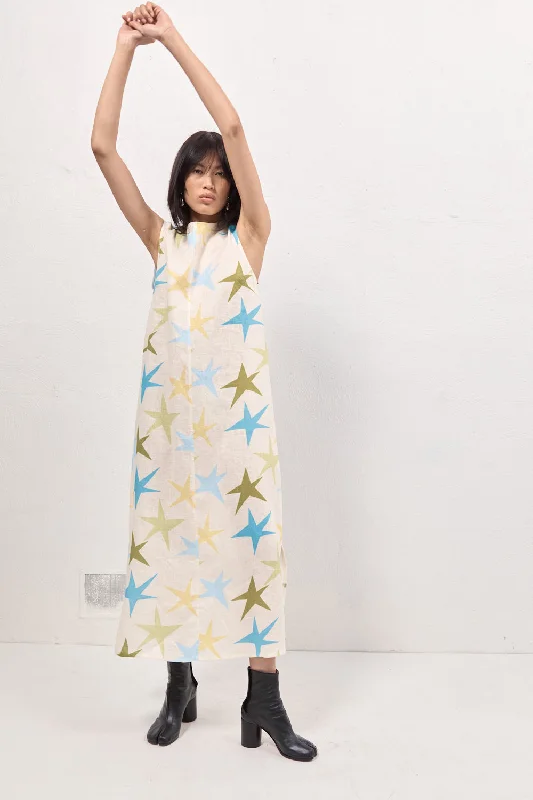 Ines Linen Maxi Dress Star