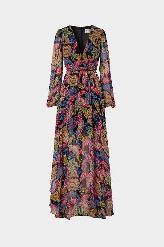 Wilfred Paisley Chiffon Dress