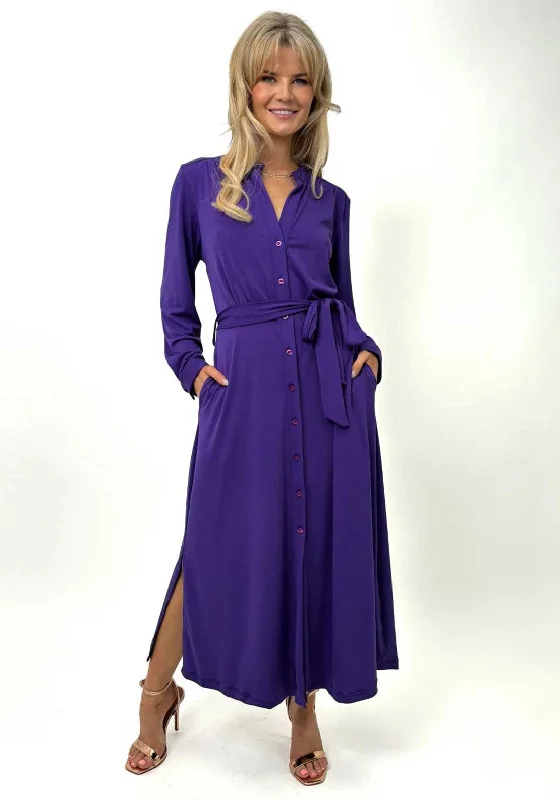 Kate & Pippa Capri Midi Shirt Dress, Purple