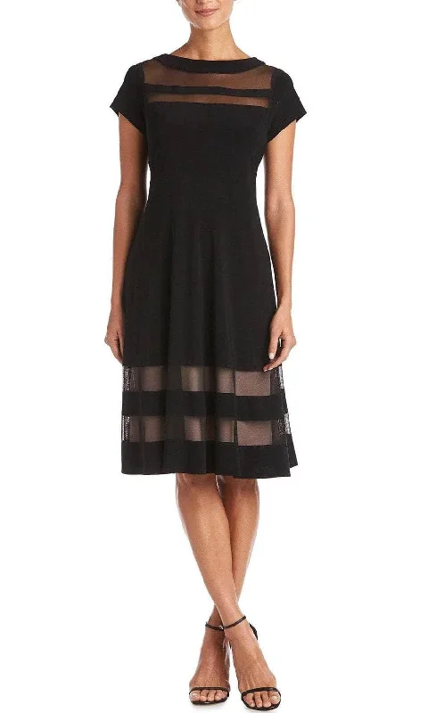 R&M Richards 7771 - Sheer Illusion Midi Dress